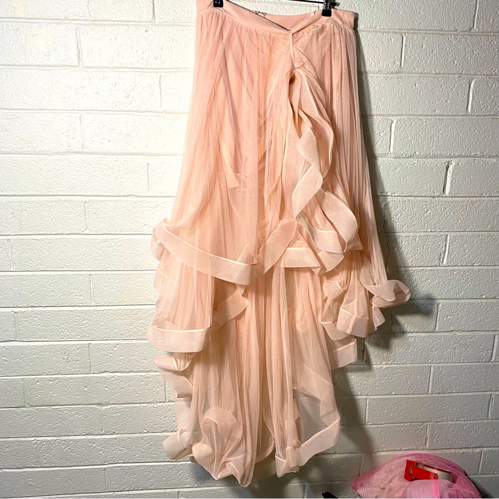 Vintage TLC’s Say Yes To The Prom Formal Fairy Maxi Skirt Layered Pastel Pink